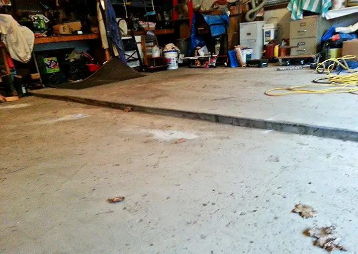 Before concrete leveling