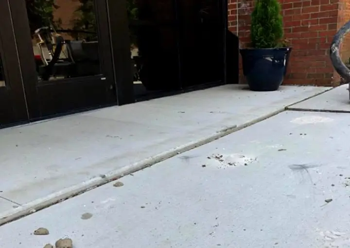 Before concrete leveling