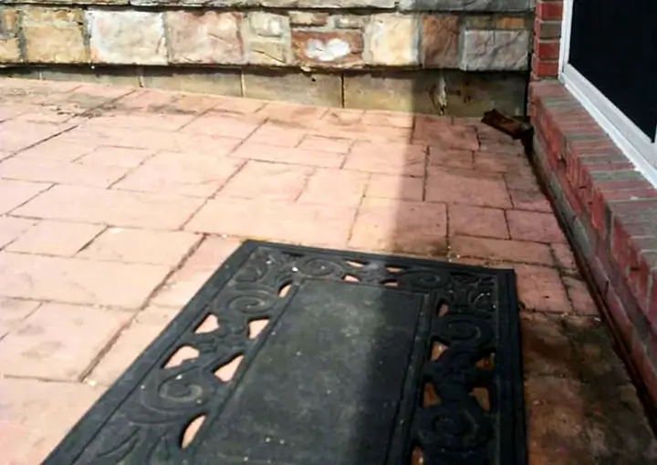 Before patio concrete leveling
