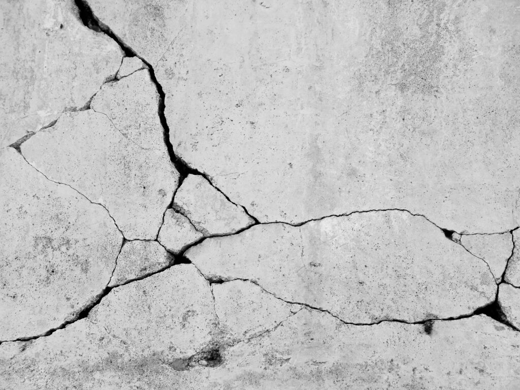 Cracks in concrete